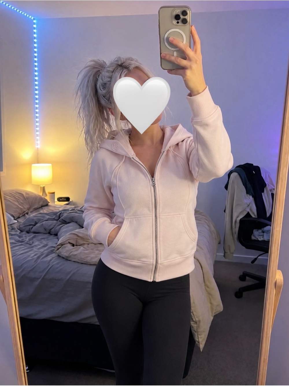 Lululemon Scuba Oversized Half-Zip Hoodie M/L Strawberry Milkshake Light Pink